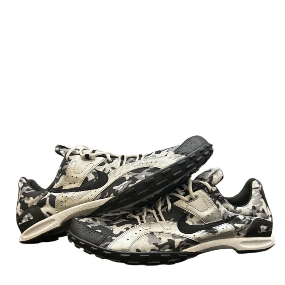 NIKE - WAFFLE XC SPIKE-LESS WHITE BLACK GREY BOWERMAN SERIES SNEAKERS